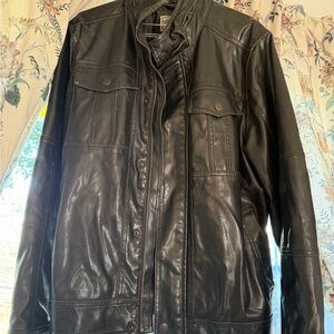 Men's Brown Leather Jacket size L